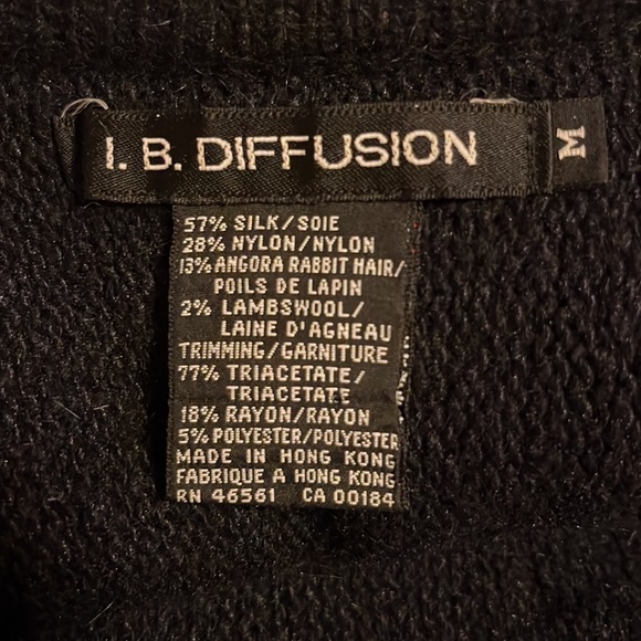 Sz M Black Sequined Sweater - Picture 3 of 5